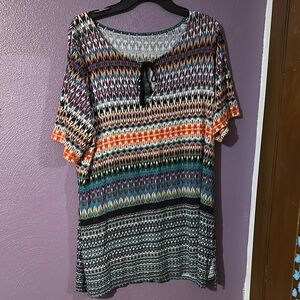 Multicolor Patterned Women's Top